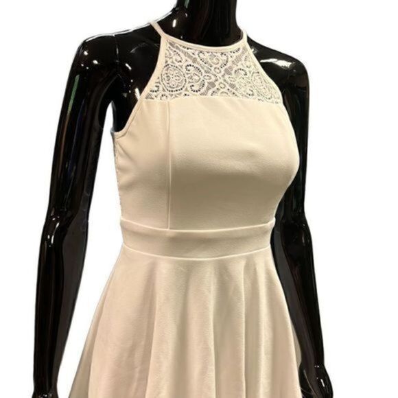 Emerald Sundae white halter top dress size small - Picture 3 of 12